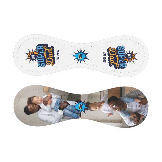 #1 Super Vater Superhero Comic Book Monogram & Fot Baseball (Paneele)