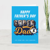 #1 Super Vater Superhero Comic Buch Vatertag Karte (Vorderseite)