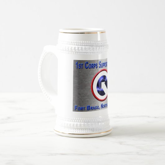 1. Support für das Korps - Geschenk Stein Bierglas (Vorderseite Links)