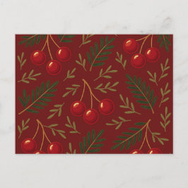 🎄 1. Sweet Cherry Holiday Charm Collection Feiertagspostkarte