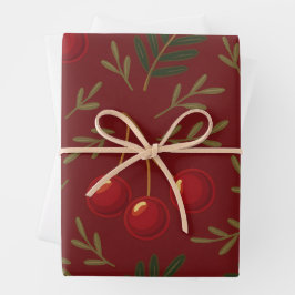 🎄 1. Sweet Cherry Holiday Charm Collection Geschenkpapier Set