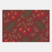 🎄 1. Sweet Cherry Holiday Charm Collection Geschenkpapier Set (Vorderseite)