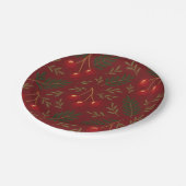 🎄 1. Sweet Cherry Holiday Charm Collection Pappteller (Schrägansicht)