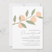 1 Sweet Peach 1. Geburtstag Einladung (Vorderseite)