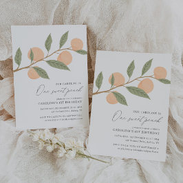 1 Sweet Peach 1. Geburtstag Einladung