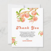 1 Sweet Peach 1. Geburtstag Foto Danke Karte (Vorderseite)