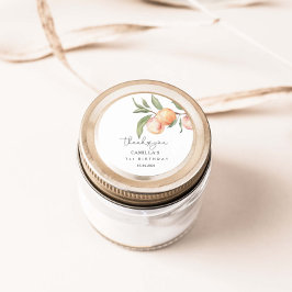 1 Sweet Peach 1. Geburtstag Runder Aufkleber