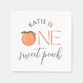 1 Sweet Peach 1. Geburtstag Serviette (Vorderseite)