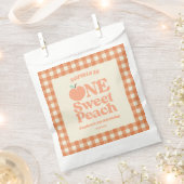 1 Sweet Peach Orange Erstes 1. Geburtstag Party Geschenktütchen (Ausgeschnitten)