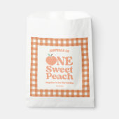 1 Sweet Peach Orange Erstes 1. Geburtstag Party Geschenktütchen (Vorderseite)