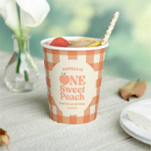 1 Sweet Peach Orange Erstes 1. Geburtstag Party