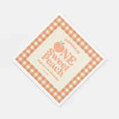 1 Sweet Peach Orange Erstes 1. Geburtstag Party Serviette (Ecke)