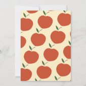 1 Sweet Peach- Wavy Retro Pfirsich 1. Geburtstag Einladung (Rückseite)