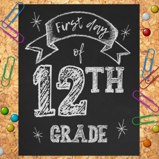 1. Tag der 12. Klasse, Erster Schultag, Senior Fotodruck