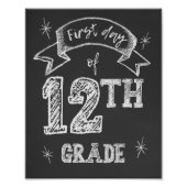 1. Tag der 12. Klasse, Erster Schultag, Senior Fotodruck (Vorne)