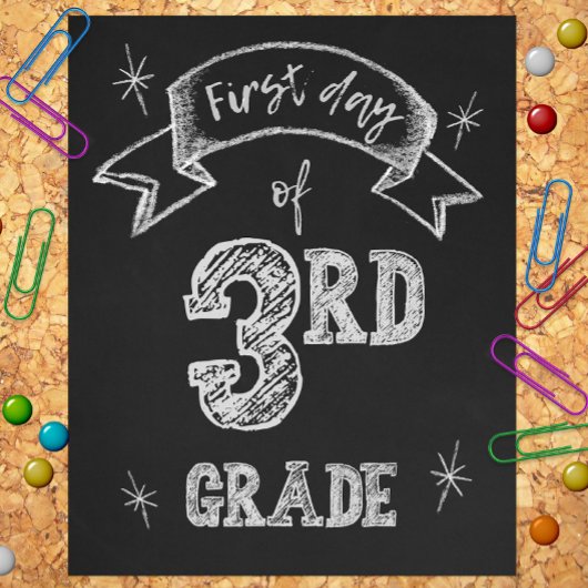 1. Tag der 3. Klasse, erster Tag zurück zur Schule Fotodruck