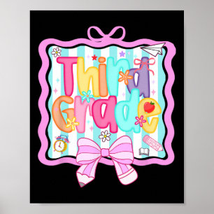 1. Tag der 3. Klasse Preppy zurück zur Schule Drit Poster
