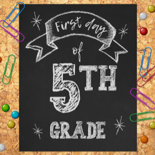 1. Tag der 5. Klasse, erster Tag zurück zur Schule Fotodruck