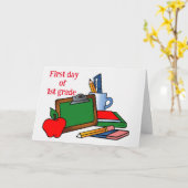 *1. TAG DER ERSTEN KLASSE" KARTE (Gelbe Blume)