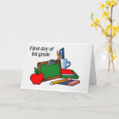 *1. TAG DER ERSTEN KLASSE" KARTE (Gelbe Blume)