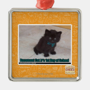 1. Tag der Schule Silbernes Ornament