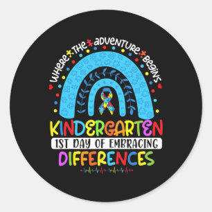 1. Tag der Übernahme von Differenzen Kindergarten Runder Aufkleber
