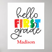 1. Tag des ersten Grade Sign Poster Wall Art (Vorne)