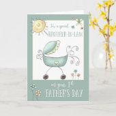 1. Tag des Vaters für einen besonderen Schwager Karte (Gelbe Blume)