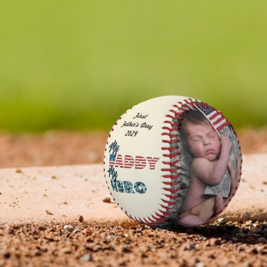 1. Tag des Vaters Mein Papa Mein Held Foto Baseball