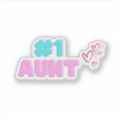 #1 Tante Aufkleber (Vorderseite)
