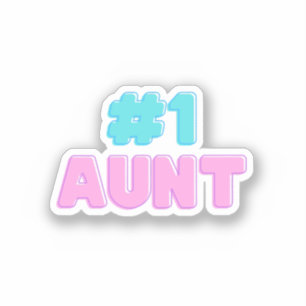 #1 Tante Aufkleber