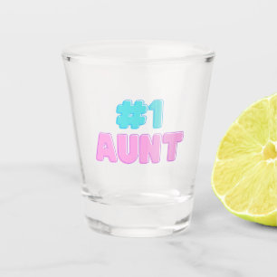 #1 Tante Aufkleber Schnapsglas