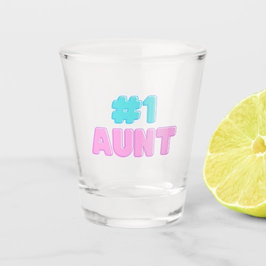 #1 Tante Aufkleber Schnapsglas (Vorderseite)
