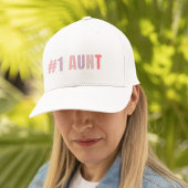 #1 Tante| Retro Soft Pink | Bestes Tante-Geschenk Truckerkappe