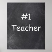 #1 Teacher Chalkboard Design Class Dekoration (Vorne)