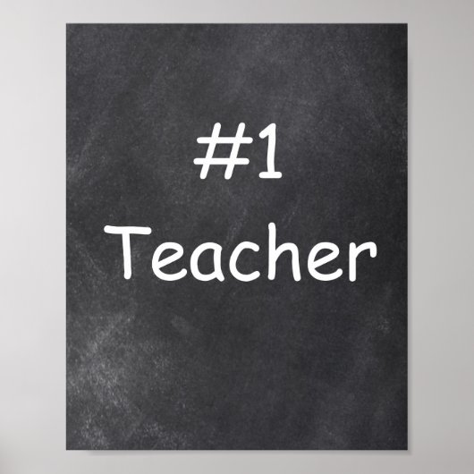 #1 Teacher Chalkboard Design Class Dekoration (Vorne)