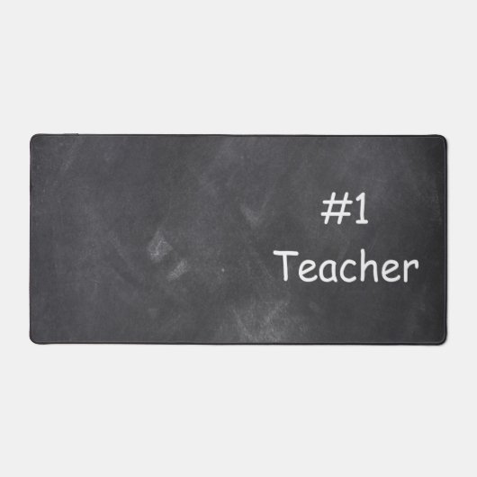 #1 Teacher Chalkboard Design Class Dekoration Schreibtischunterlage (Vorderseite)