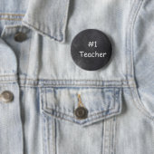 #1 Teacher Chalkboard Design Geschenk Idee Button (Beispiel)