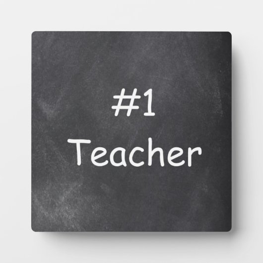 #1 Teacher Chalkboard Design Geschenk Idee Fotoplatte (Vorderseite)