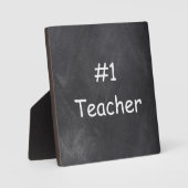 #1 Teacher Chalkboard Design Geschenk Idee Fotoplatte (Vorderseite)