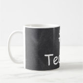 #1 Teacher Chalkboard Design Geschenk Idee Kaffeetasse (Links)