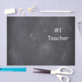 #1 Teacher Chalkboard Design Geschenk Idee Seidenpapier (Handwerk)