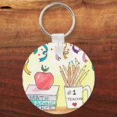 1. Teacher-Geschenk Schlüsselketten Kunst Schlüsselanhänger (Vorderseite)