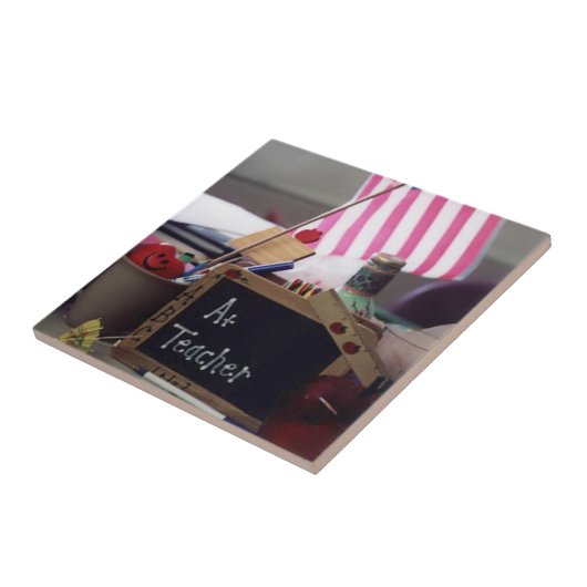 #1 Teacher Tile/Trivet Fliese (Seite)