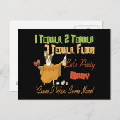 1 Tequila2 Tequila3 Tequila-Boden Postkarte (Vorne/Hinten)