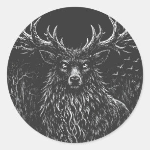 1. The Shadow Stag von BurnsInHell Runder Aufkleber