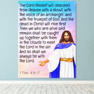 1 Thess 4:16-17 Leinwanddruck