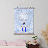 1 Thessalonians 4:16-17 Wandteppich Mit Holzrahmen (Schlafzimmer)