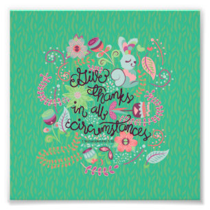 1 Thessalonians 5:18 geben Dank in allem Fotodruck