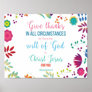 1 Thessalonians 5:18 Plakat